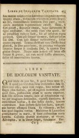 Liber De Idolorum Vanitate