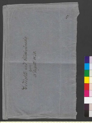 Alter Umschlag "Gedichte und Glückwünsche zum 28 August 1820."