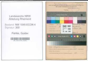 Entnazifizierung Gustav Pahlke , geb. 21.03.1889 (Haendler)