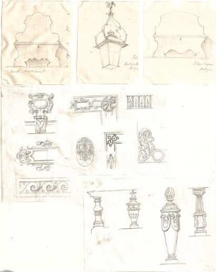Lange, Ludwig; Lange - Archiv: X.11 Einzelformen (Renaissance / Barock) - u. a. Bologna (Details)