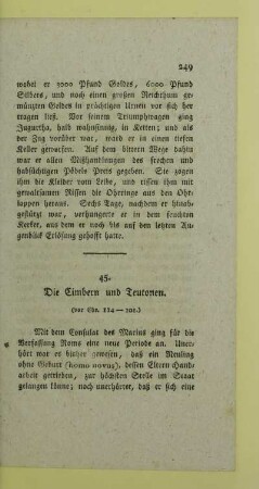 45. Die Cimbern und Teutonen