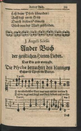 J. Angeli Silesii Ander Buch der geistlichen Hirten-Lieder.
