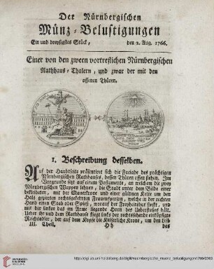 (Ein und dreysigstes Stueck, den 2. Aug. - Fuenf und dreysigstes Stueck, den 30. Aug.)