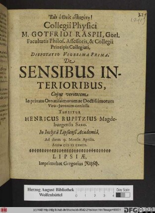 De Sensibus Interioribus