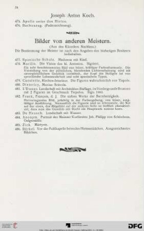 Bilder von anderen Meistern (Nr. 477-486)
