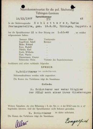 Schlotterer, Maria