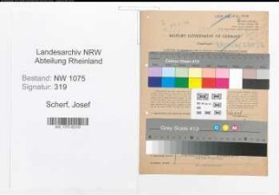 Entnazifizierung Josef Scherf , geb. 02.11.1901 (Kraftfahrer)