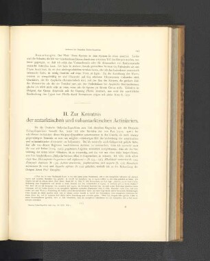 II. Zur Kenntnis der antarktischen und subantarktischen Actiniarien.