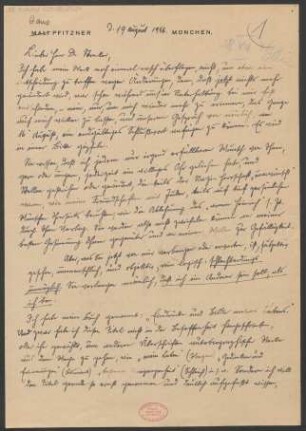 Brief an Ludwig Strecker (senior) an B. Schott's Söhne : 19.08.1946