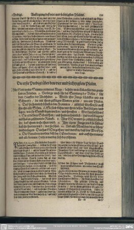 Die Predigten über den vier und sechtzigsten Psalm