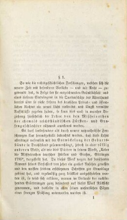 Ueber Mißheirathen in den deutschen regierenden Fürstenhäusern überhaupt und in dem Oldenburgischen Gesammthause insbesondere