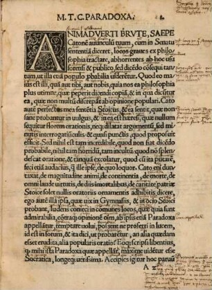 De officiis libri tres, Laelius, Cato maior, & Somnium Scipionis, cum Paradoxis, castigate impressi