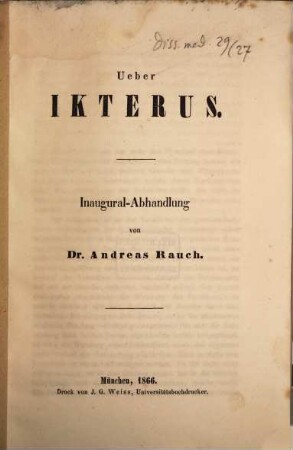 Über Ikterus