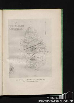 Bild 15. Plan von Belvedere von C. Kirchner 1824. Stich Landesbibliothek Weimar