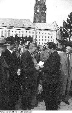 Dresden, Altstadt, Georgplatz, fertig gestellt, 1951