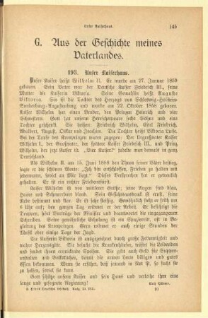 G. Aus der Geschichte meines Vaterlandes.