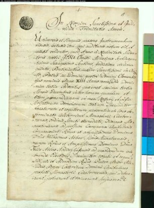 Wahlinstrument des Abtes Ludger Zurstrassen von Liesborn.