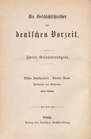 Die Chronik Herimanns von Reichenau