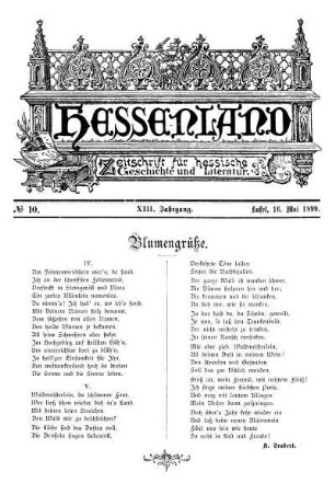 No. 10, 16. Mai 1899