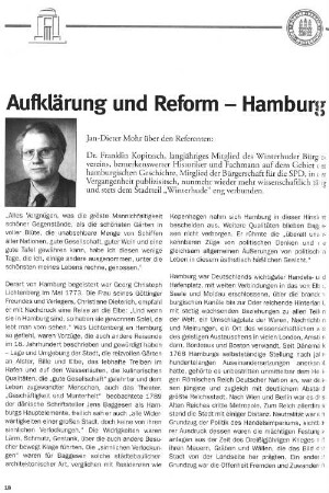 Aufklärung und Reform - Hamburg als Beispiel, Teil 1