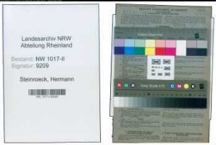 Entnazifizierung Hermann Steinroeck , geb. 03.11.1910 (Postschaffner)