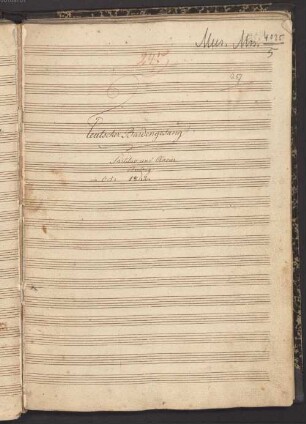 Teutscher Bardengesang, Coro maschile, brasses, C-Dur - BSB Mus.ms. 4035#Beibd.5 : [title page:] Teutscher Bardengesang // Partitur und Clavier // Auszug // im Oct: 1842