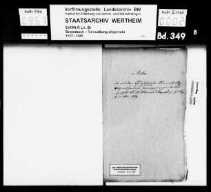 Irrungen mit dem kurpfälzischen Oberamt Otzberg wegen der Leibeigenschaft des Amtsdieners Stappel zu Habitzheim