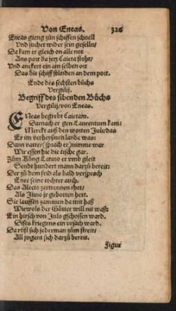 Begriff des siebenden Buchs Vergilii/ von Eneas.