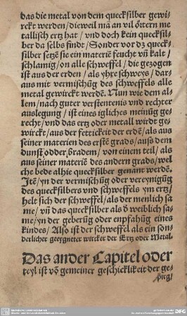 Das ander Capitel oder teyl ist vo gemeiner geschicklichkeit der gepirg/