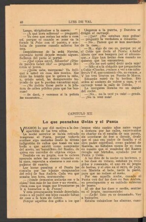 Capítulo XII : Lo que pensaban Colás y el Punta