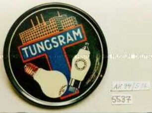 Taschenspiegel mit Werbeaufdruck "TUNGSRAM"
