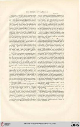 Chronique étrangère