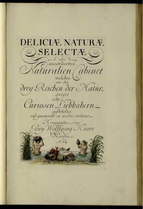 Deliciæ Naturæ Selectæ oder auserlesenes Naturalien Cabinet
