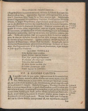 XVI. B. Joannes Cantius