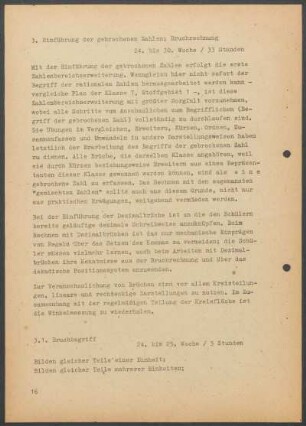 3. Einführung der gebrochenen Zahlen; Bruchrechnung