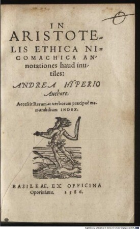 In Aristotelis Ethica annotationes