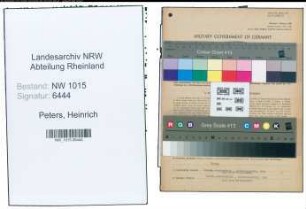 Entnazifizierung Heinrich Peters , geb. 28.05.1905 (Schlosser)