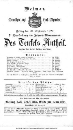 Des Teufels Antheil