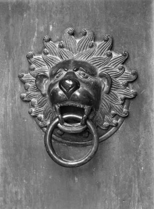 Bronzetür — Löwenkopf