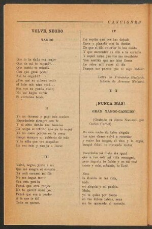 Volve negro : Tango