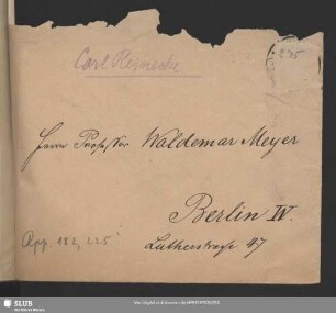Nr. 225-225i. Reinecke, Carl