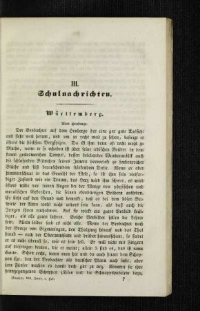 Württemberg : vom Heuberge ; [Schulnachrichten]