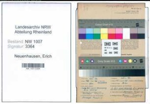 Entnazifizierung Erich Neuenhausen , geb. 02.07.1906 (Arbeiter)