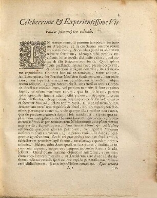Epistola problematica ... : ad virum clarissimum Fredericum Ruyschium, M.D. anatomiae et botanices professorem, 6. De Arteria & Vena Bronchiali, nec non de Polypis Bronchiorum eje tis, Venae & Arteriae Pulmonalis ramos mentientibus : Authore Johanne Henrico Graetz