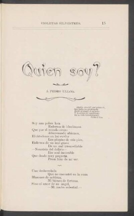 Quién soy? : A Pedro Ulloa.
