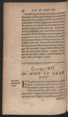 Caput VII. De Nive Et Grandine.