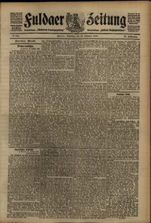 Zweite Ausgabe vom Samstag, den 31. Oktober 1908.