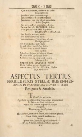 Aspectus tertius.