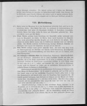 VIII. Wetterführung.