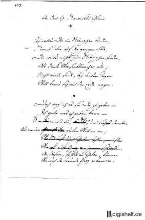 109: Brief von Unbekannt an Johann Wilhelm Ludwig Gleim